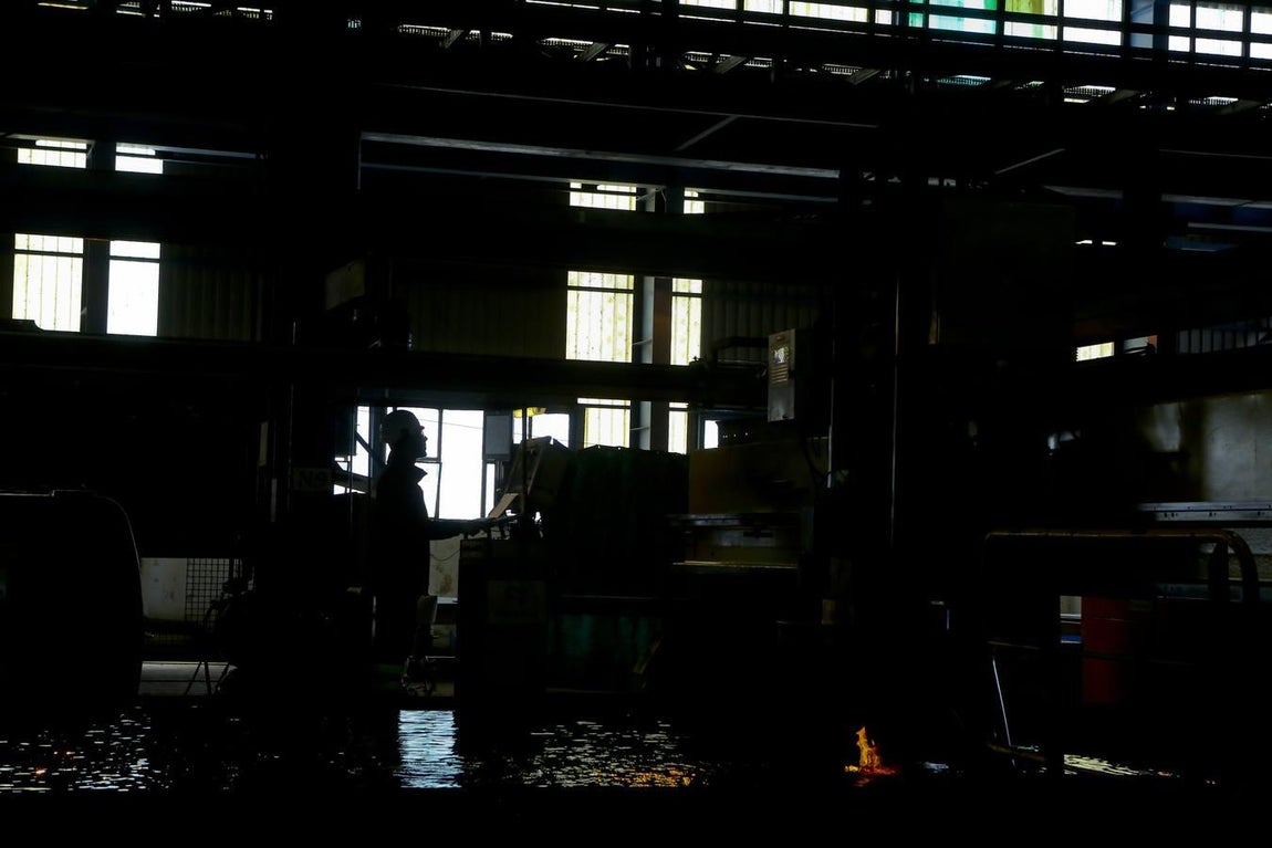 Corte de chapa en Navantia Puerto Real de la subestación &#039;East Anglia One&#039;