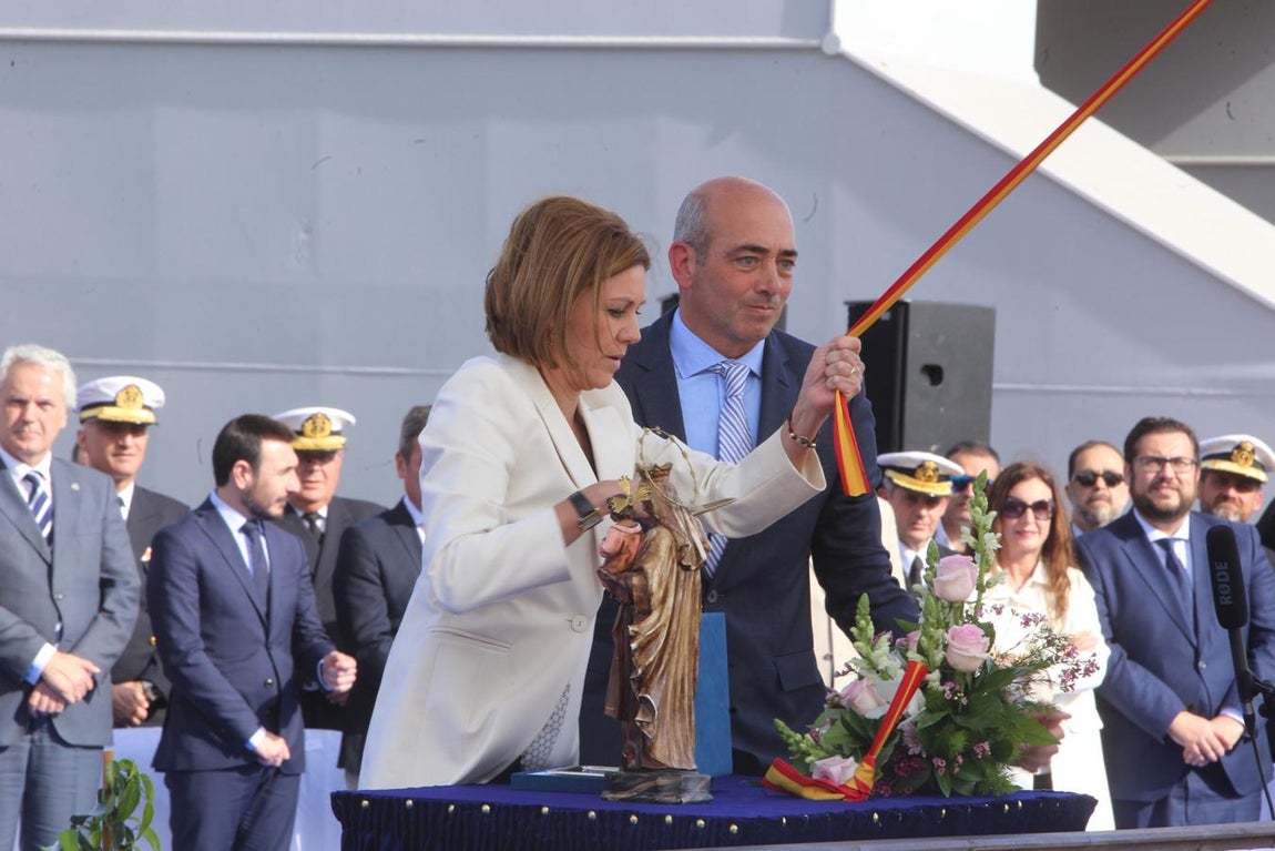 FOTOS: La ministra Cospedal preside la botadura del BAM Audaz