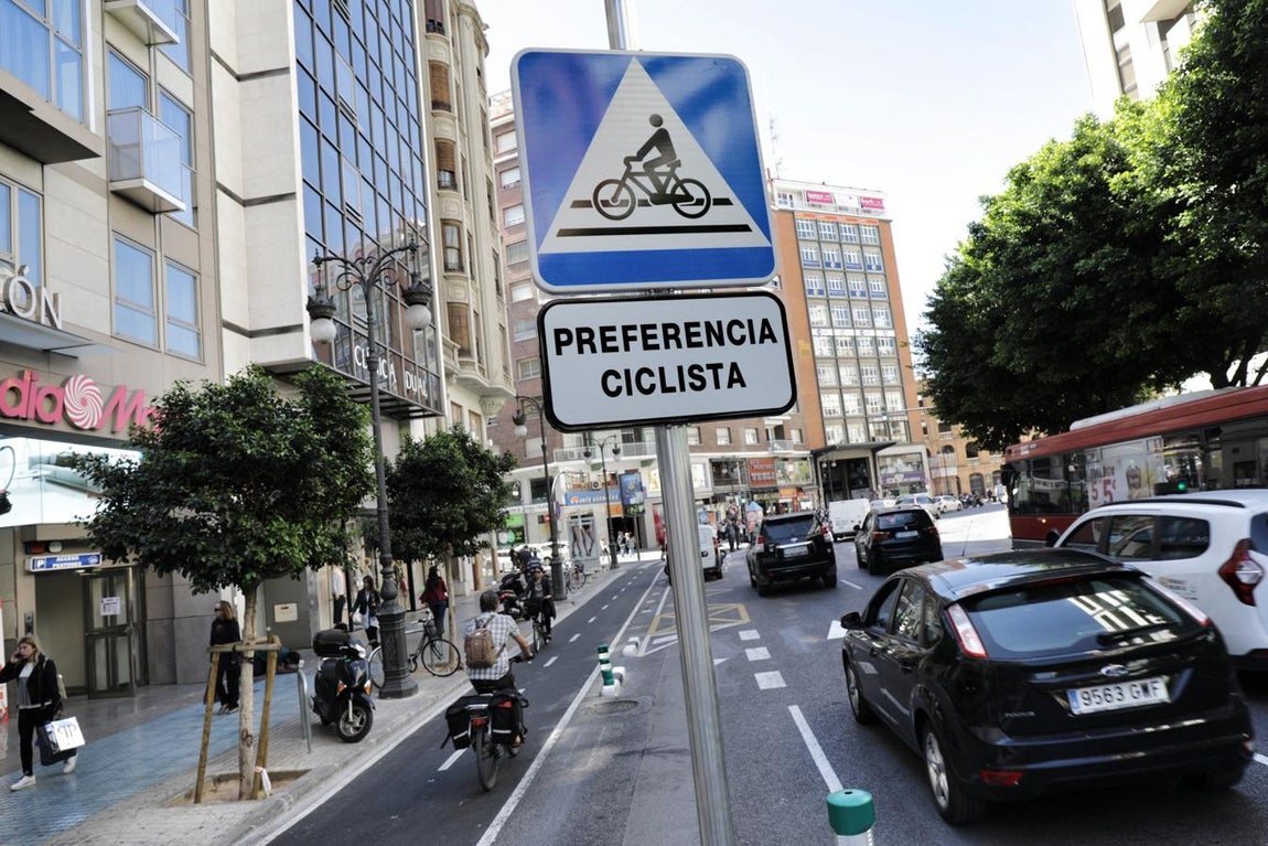 Carril bici de Valencia. 