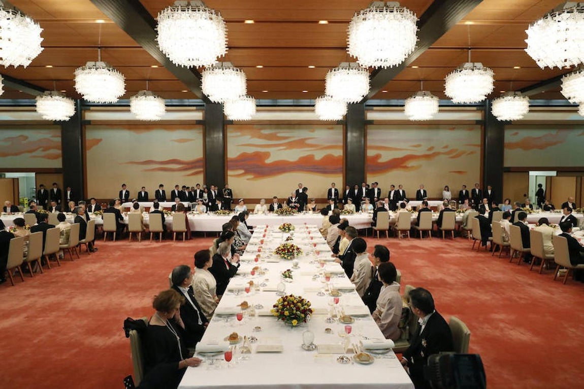 Acompañado por la Reina Letizia, don Felipe se pronunció así en el brindis de la cena ofrecida por los emperadores en honor de los Reyes en el Palacio Imperial. 