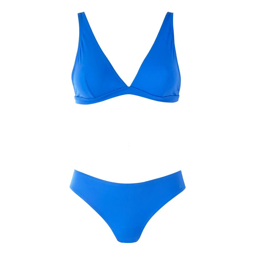 Bikini triangular en color azul (100€)