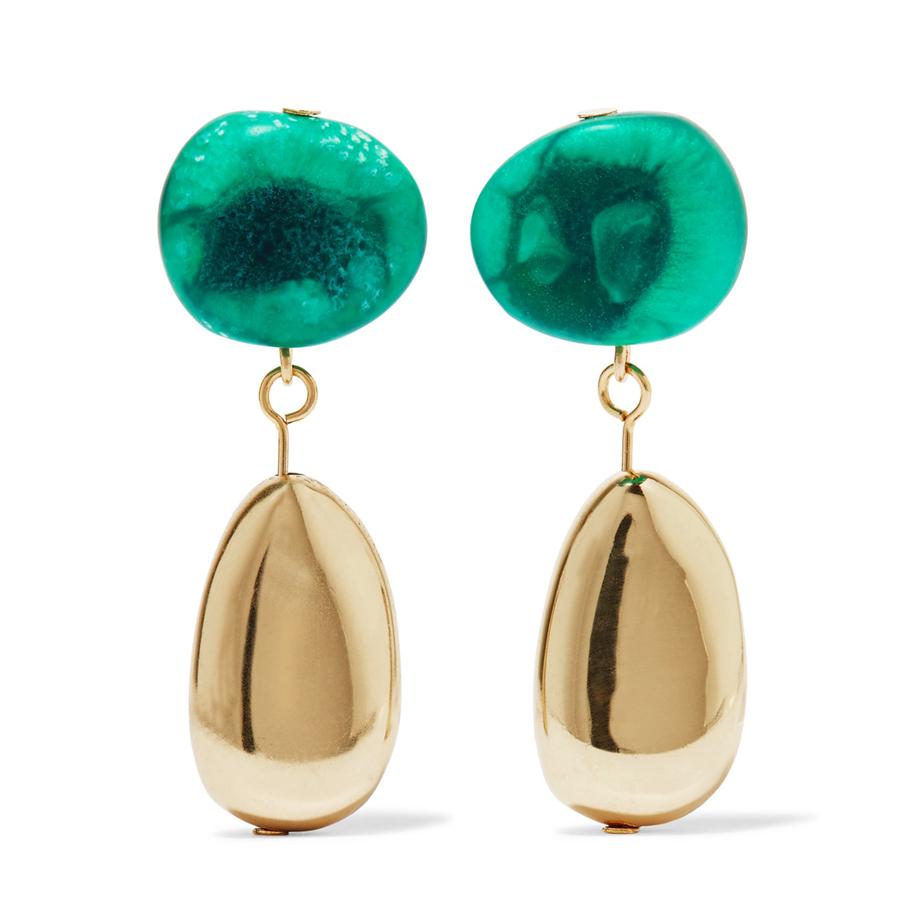 Pendientes con minerales y resina  (202 €)