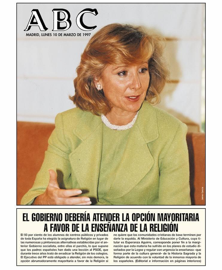 La vida política de Esperanza Aguirre, en imágenes