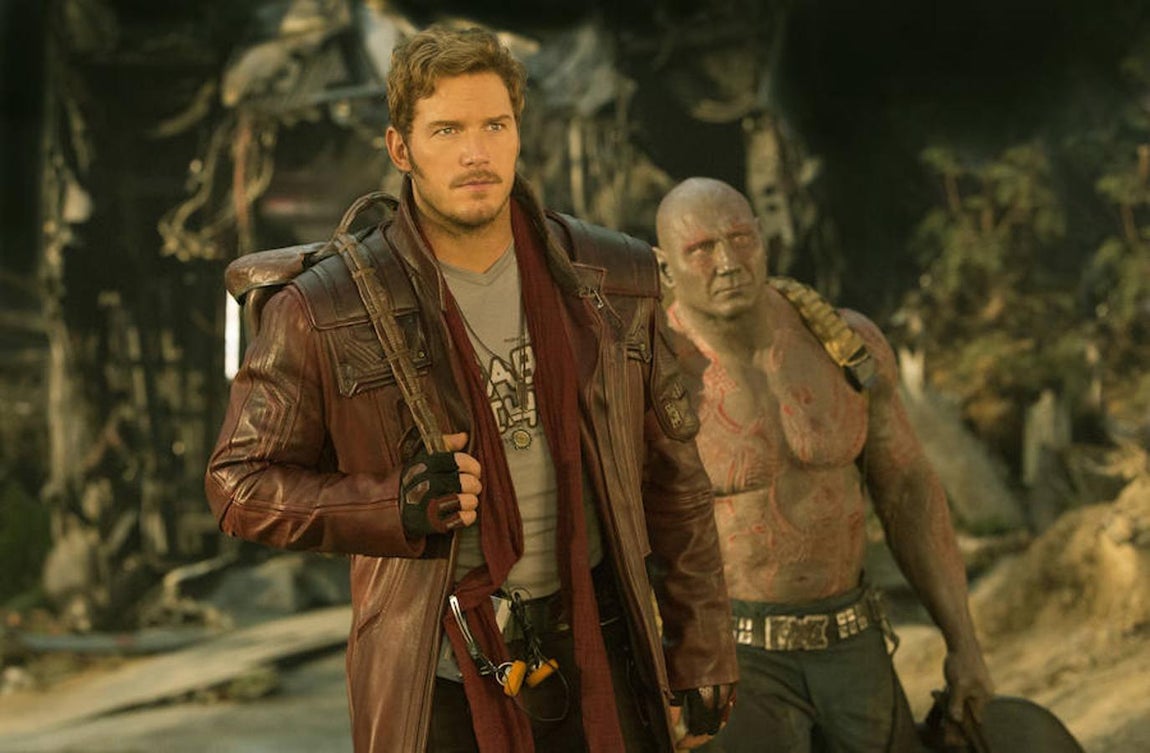 3. Momento de Guardianes de la galaxia Vol. 2 con Chris Pratt y Dave Bautista