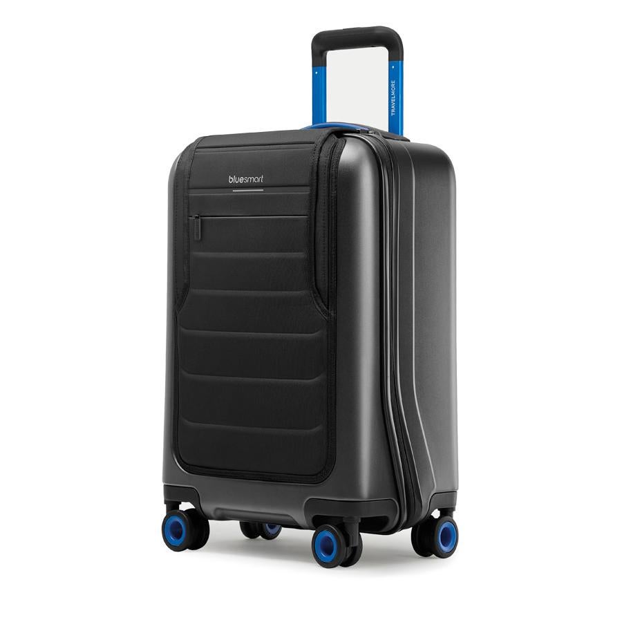 Maleta inteligente con gps, cierre inteligente por bluetooth, indicador de peso y espacio pensado para ordenador(399€).