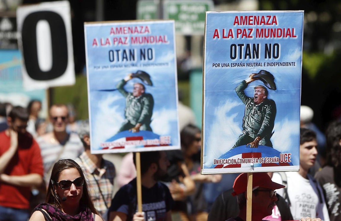 Marcha del Primero de Mayo en Valencia. 