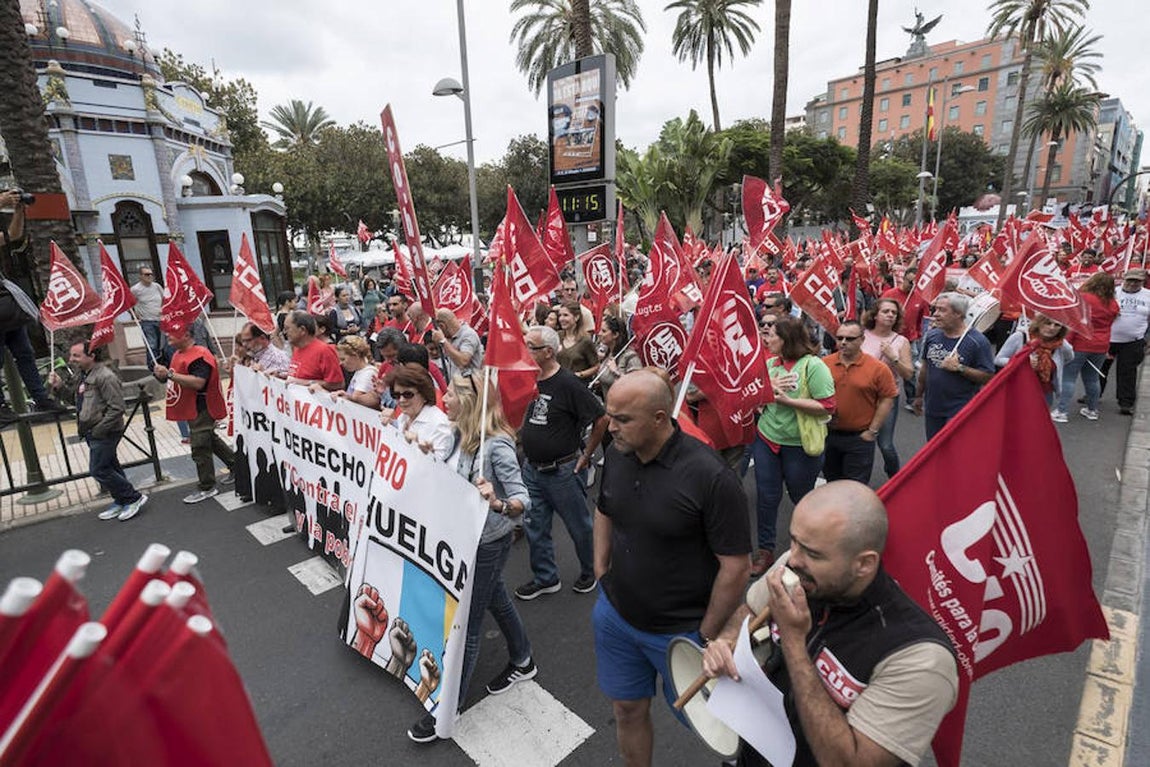 Las calles de Las Palmas de Gran Canarias este 1 de mayo. 