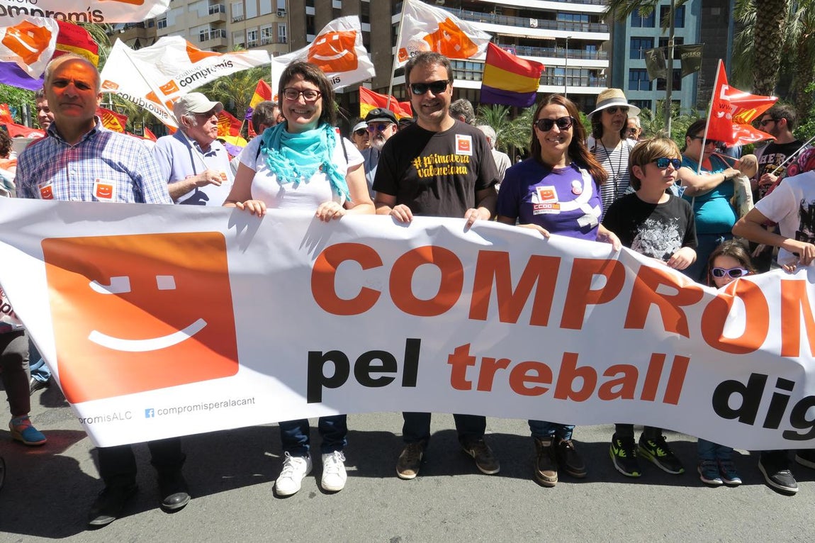 Natxo Bellido, en las manifestaciones del Primero de Mayo. 