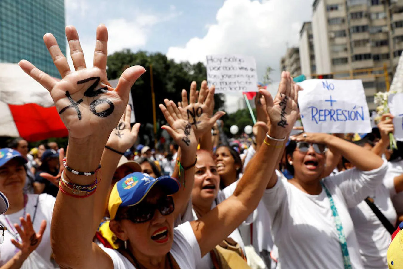 La mujer de Leopoldo López ha participado en la marcha