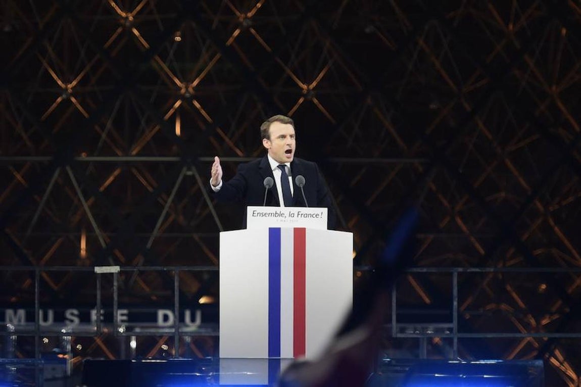 La celebración de Emmanuel Macron, en imágenes