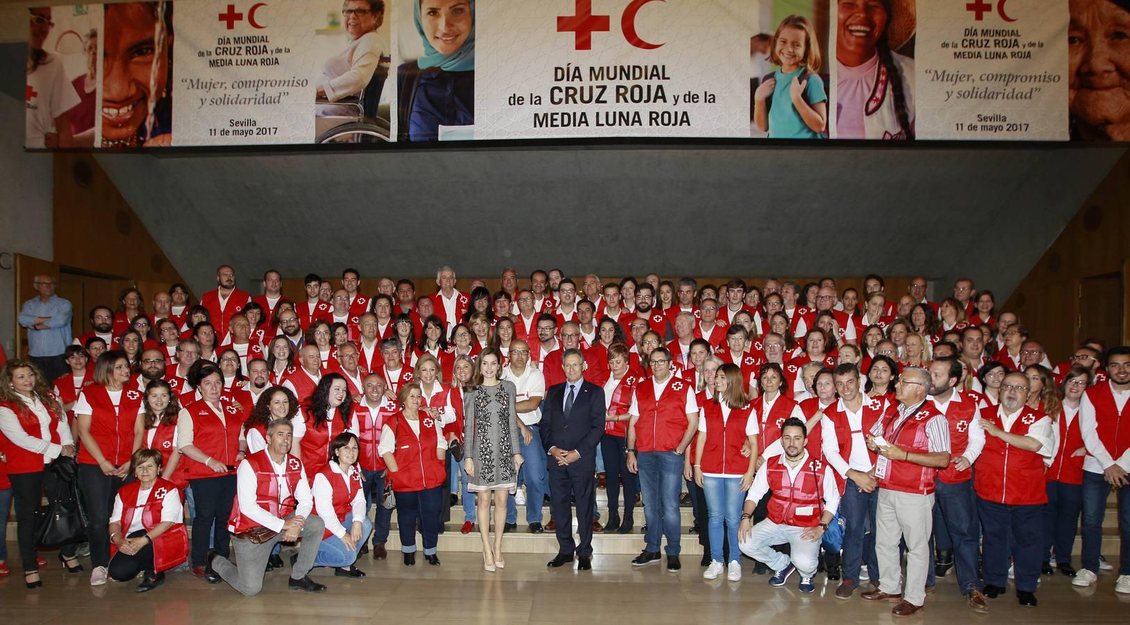 La visita de la Reina a Sevilla por el Día Mundial de la Cruz Roja, en imágenes