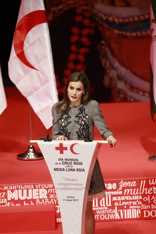 La visita de la Reina a Sevilla por el Día Mundial de la Cruz Roja, en imágenes