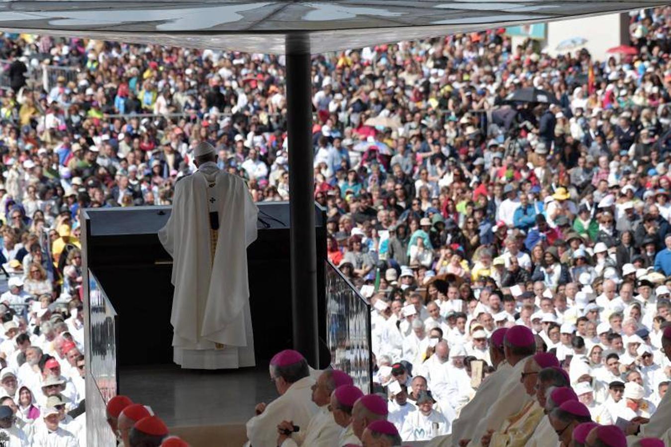 El Papa Francisco durante su visita a Fátima, en Portugal.. 