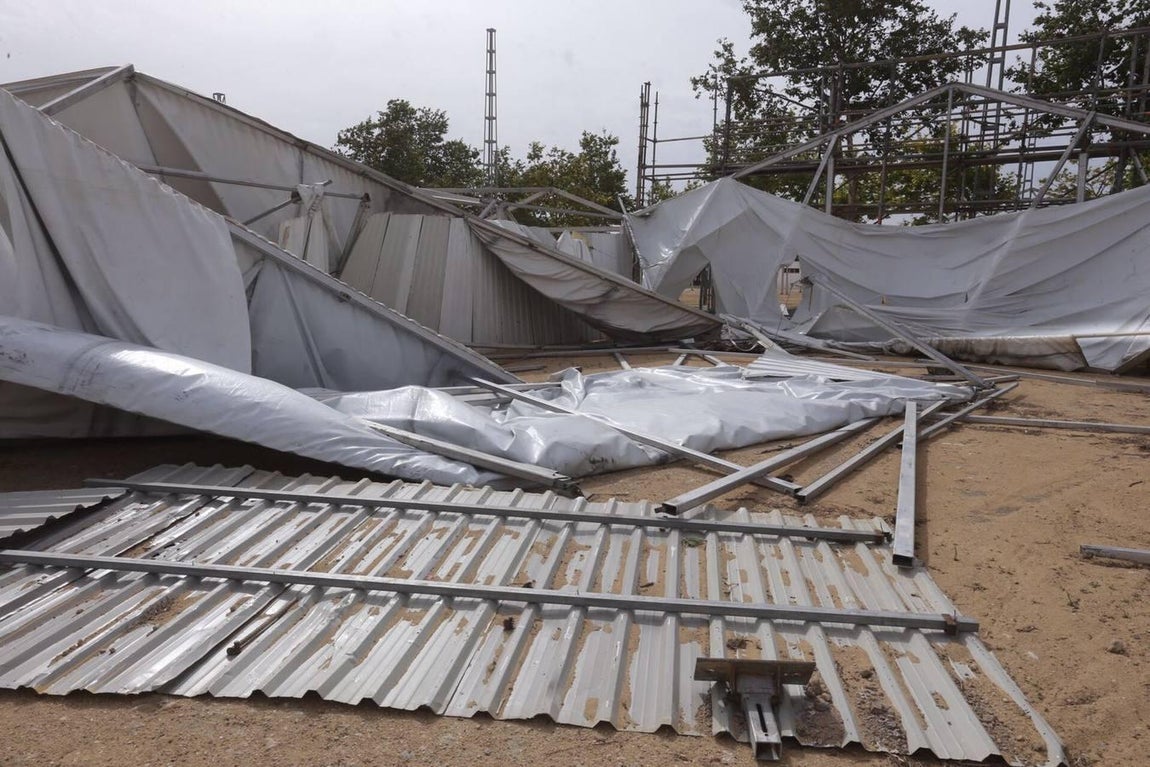 Las casetas de la feria de Puerto Real. 