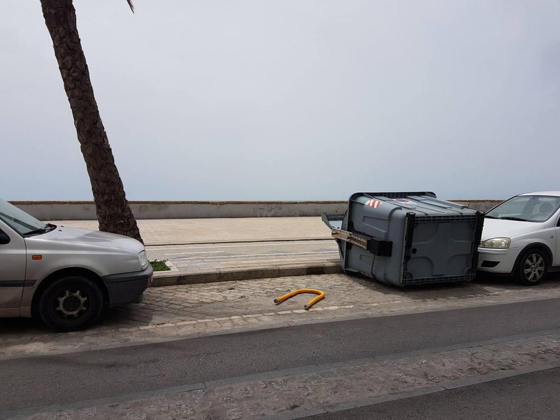 El desplazamiento de un contenedor en el Campo del Sur. 