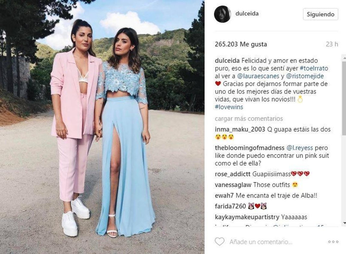 Dulceida y su mujer Alba, instagramers. 