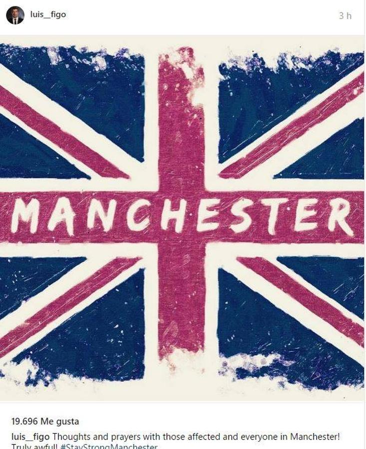 Luis Figo, futbolista. «Pensamientos y oraciones con los afectados y todo el mundo en Manchester. ¡Verdaderamente horrible!»