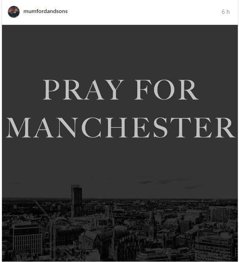 Mumford and sons, grupo de música. «Rezad por Manchester»