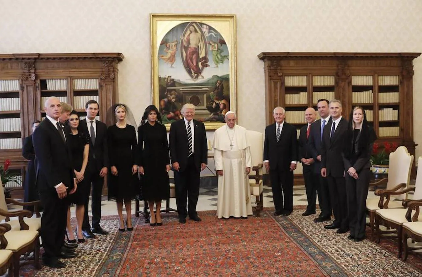 La familia Trump en el Vaticano. 