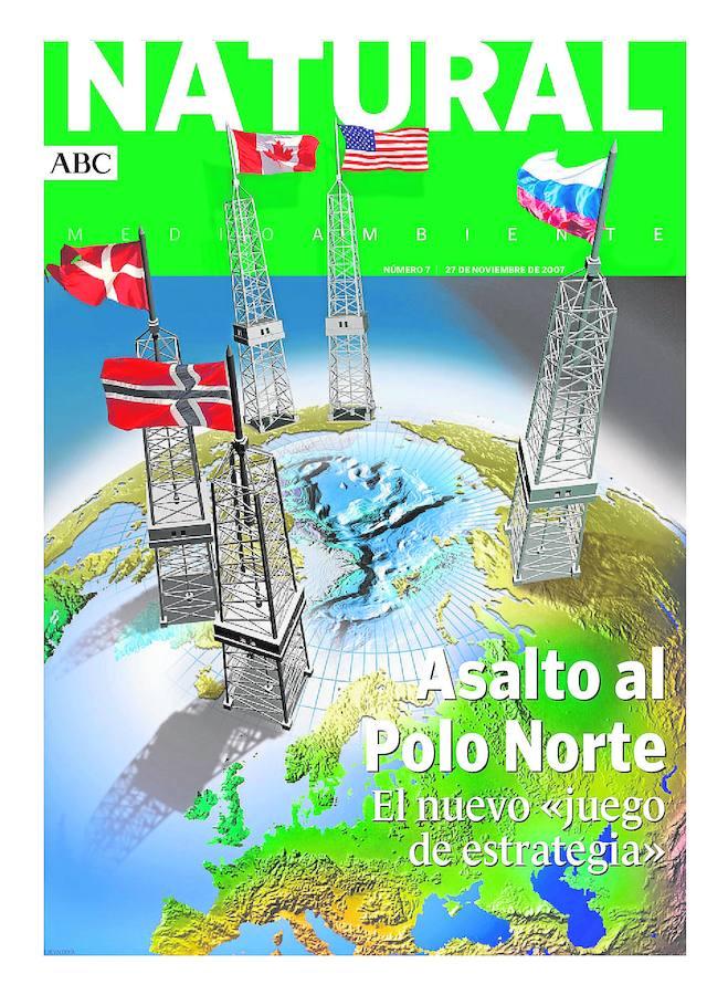 Ártico, trinchera energética. El Ártico nunca ha sido inmune a las políticas. Durante la Guerra Fría, los submarinos estadounidenses y soviéticos navegaron bajo sus gélidas aguas. Ahora que el calentamiento global lo ha hecho más accesible que nunca se ha desatado un nuevo frenesí por las rutas comerciales y por las riquezas que las naciones esperan hallar bajo el hielo. Se calcula que el 25% de las reservas mundiales de petróleo y gas se esconden bajo esas aguas heladas. En agosto de 2007 empezó a funcionar en el mar de Barents el primer proyecto de explotación de gas en el Ártico fuera de Alaska, de los noruegos. Ese mismo mes, el batiscafo Mir-1 se posó sobre el fondo abisal y plantó una bandera rusa de titanio en el Polo Norte geográfico. En la primavera de 2014 Rusia transportaba la primera carga de petróleo extraído por encima del paralelo 66, que marca el inicio del Círculo Polar Ártico. Ahora, cada año navegan por el Ártico unos 500 buques, cuando hace unos años no llegaban a diez. La mayoría navegan por la ruta noreste, siguiendo la plataforma siberiana, pero se espera que a partir de 2030 o 2040 la ruta de navegación preferente sea el legendario Paso del Noroeste, a través de las costas de Groenlandia y Canadá.