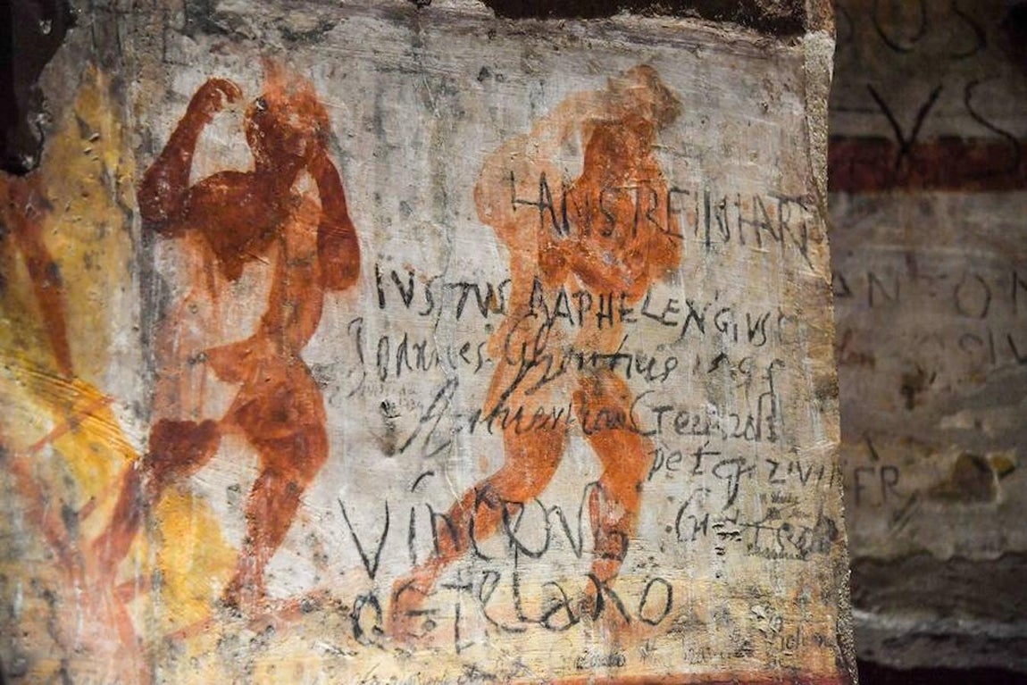 Un detalle del fresco de «los panaderos». 
