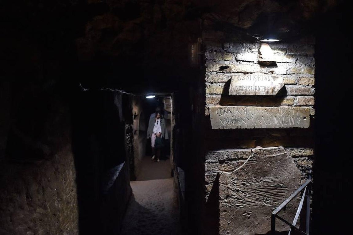 Uno de los pasillos de las catacumbas. 