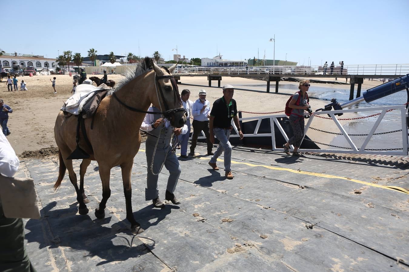 Las hermandades del Rocío vadean el Guadalquivir