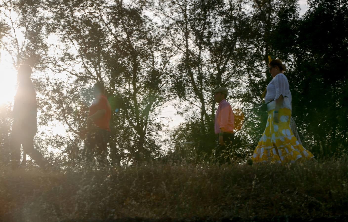 Devoción ante la Virgen del Rocío en la aldea almonteña