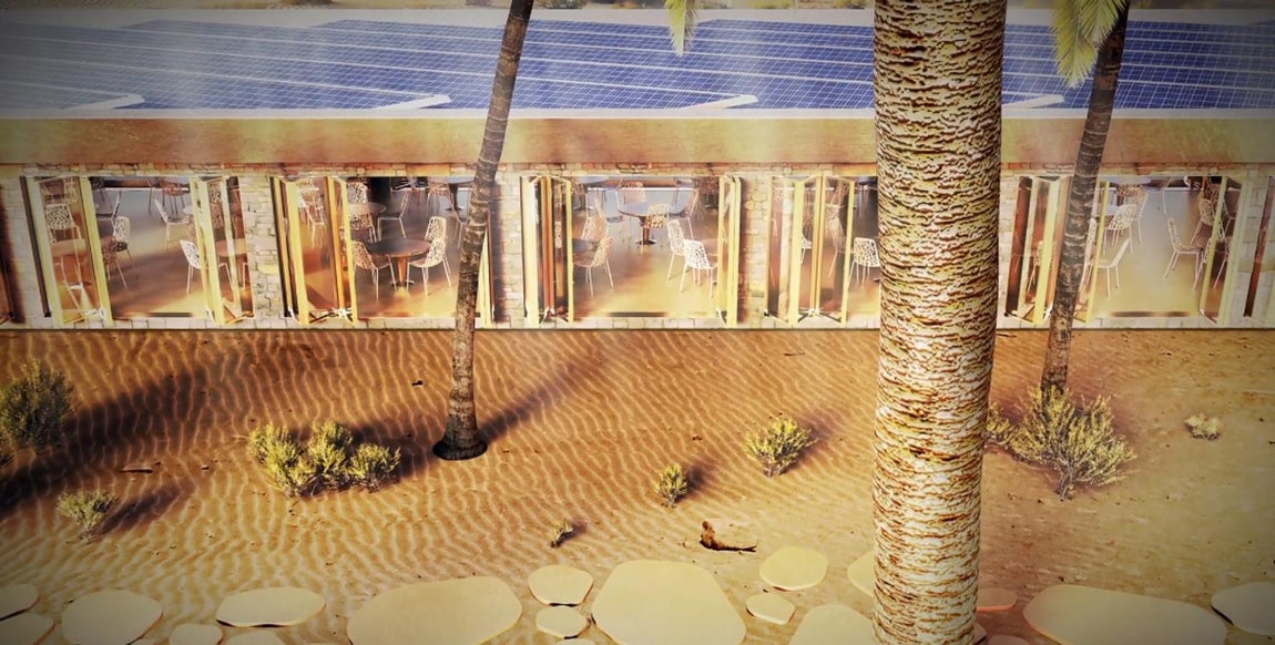 El hotel contará con un restaurante en el que degustar alimentos ecológicos cultivados en las propias instalaciones