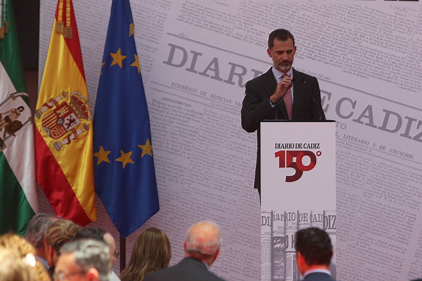 Su Majestad el Rey Felipe VI participa en el acto de celebración del 150 aniversario de Diario de Cádiz