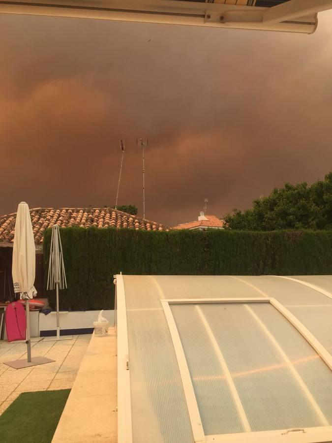 Las fotos del fuego desde Matalascañas