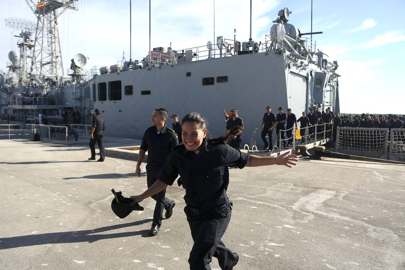 Llegada de la fragata Canarias a la Base de Rota