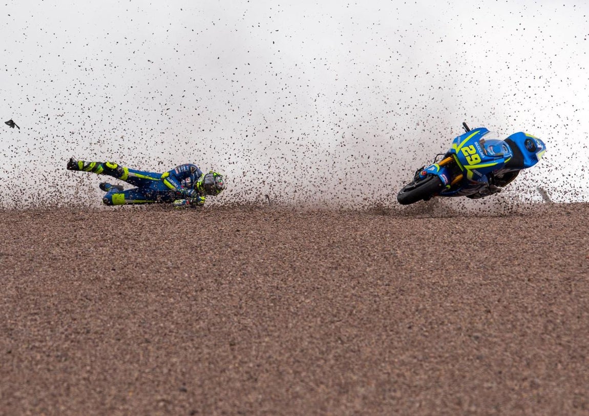 Dura caída de Iannone en Sachsenring