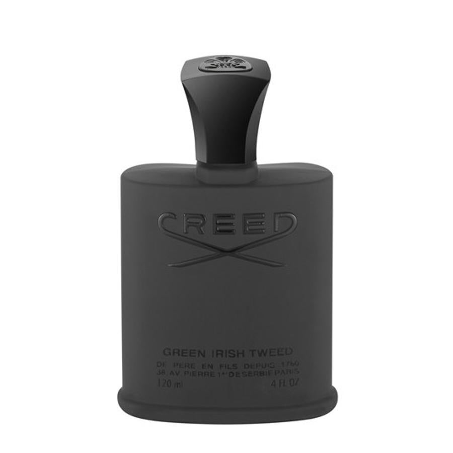 Green Irish Tweed. Las notas de cabeza de este exclusivo perfume son el limón, la verbena de la India y la menta. Las de corazón son las hojas de violeta. La base está compuesta de madera de sándalo, ámbar gris e Iris. 120ml (372 €).