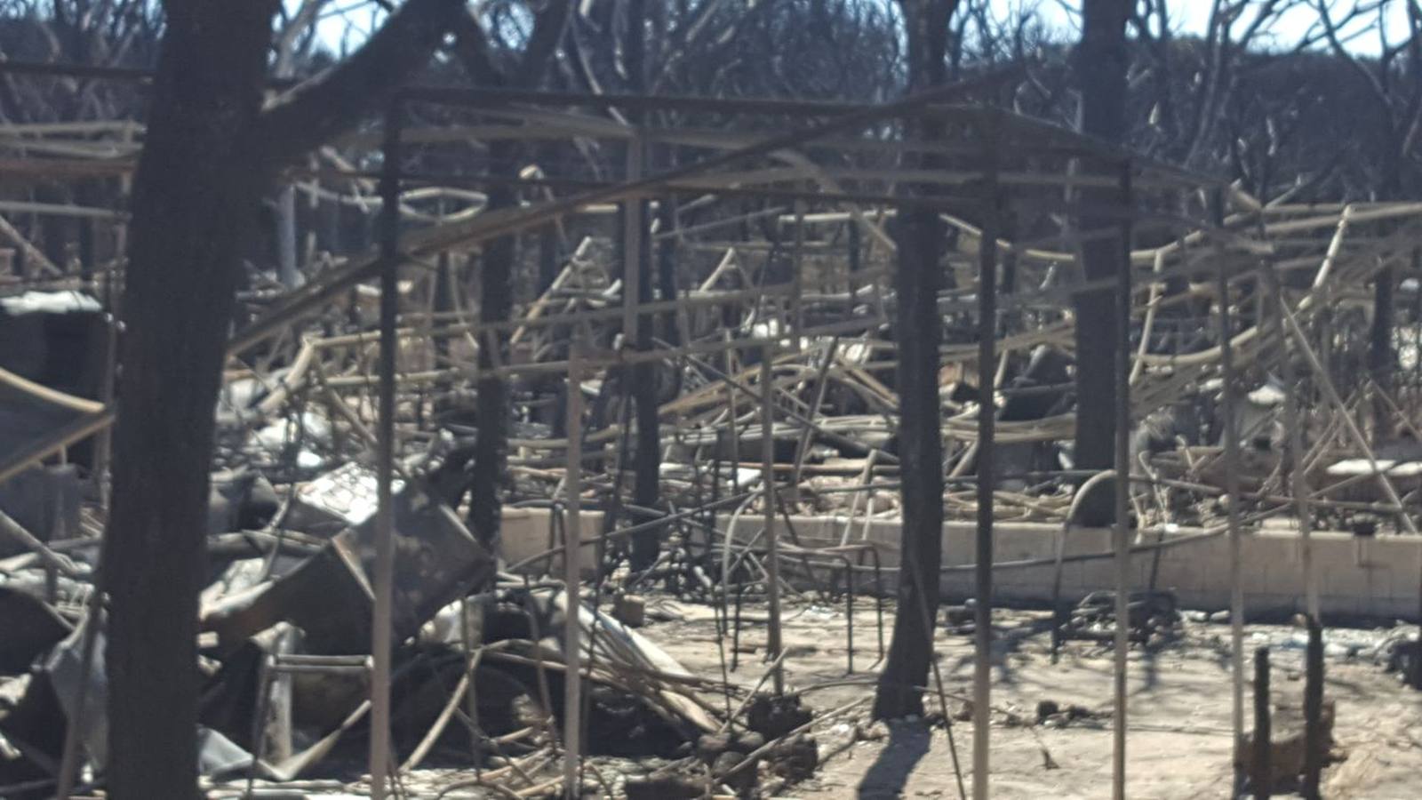 Así ha quedado el Camping Doñana tras el incendio originado en Moguer