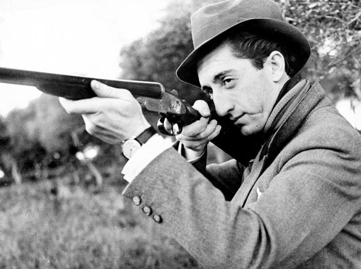 Manolete cazando en Jarandilla en 1943. 