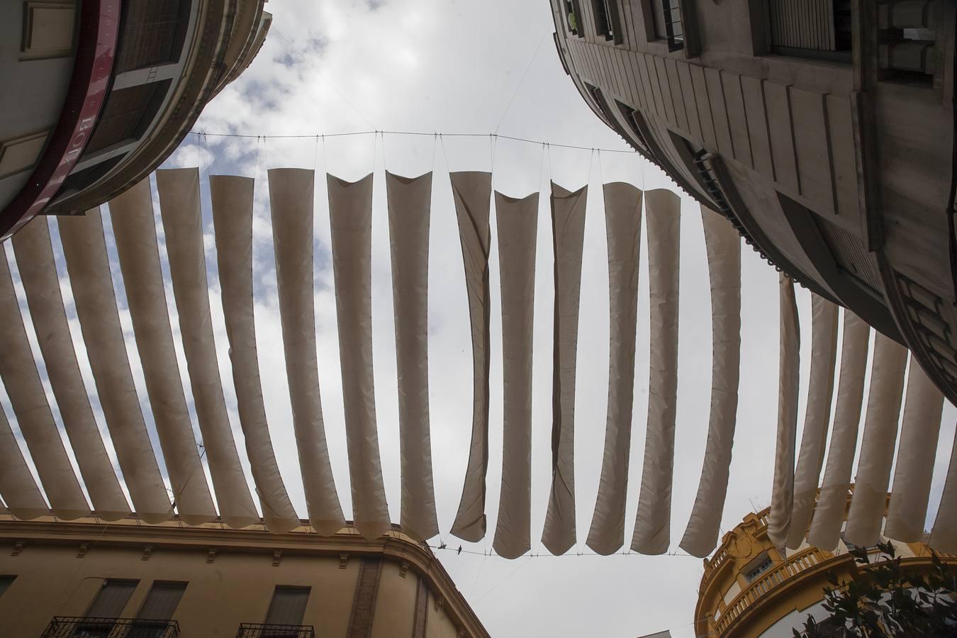 Así están los toldos del Centro de Córdoba a dos semanas de su colocación