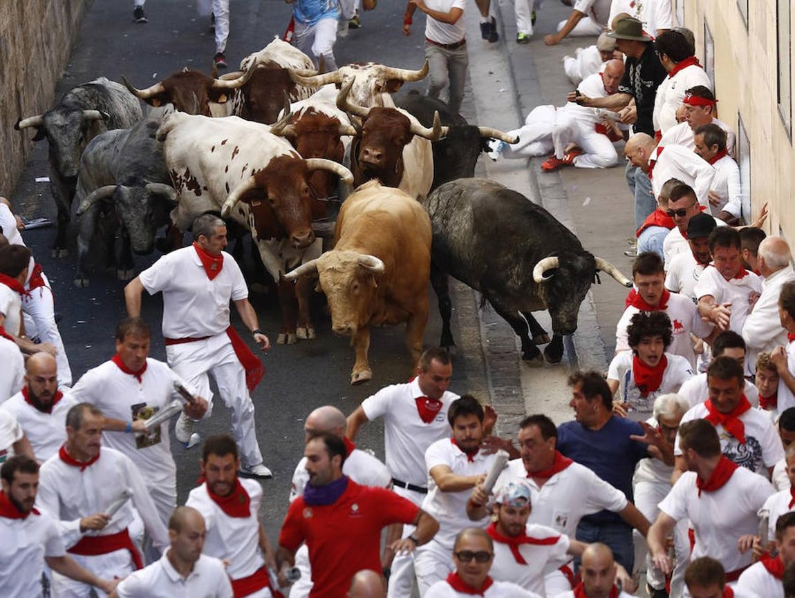 Primer encierro San Fermín 2017. 
