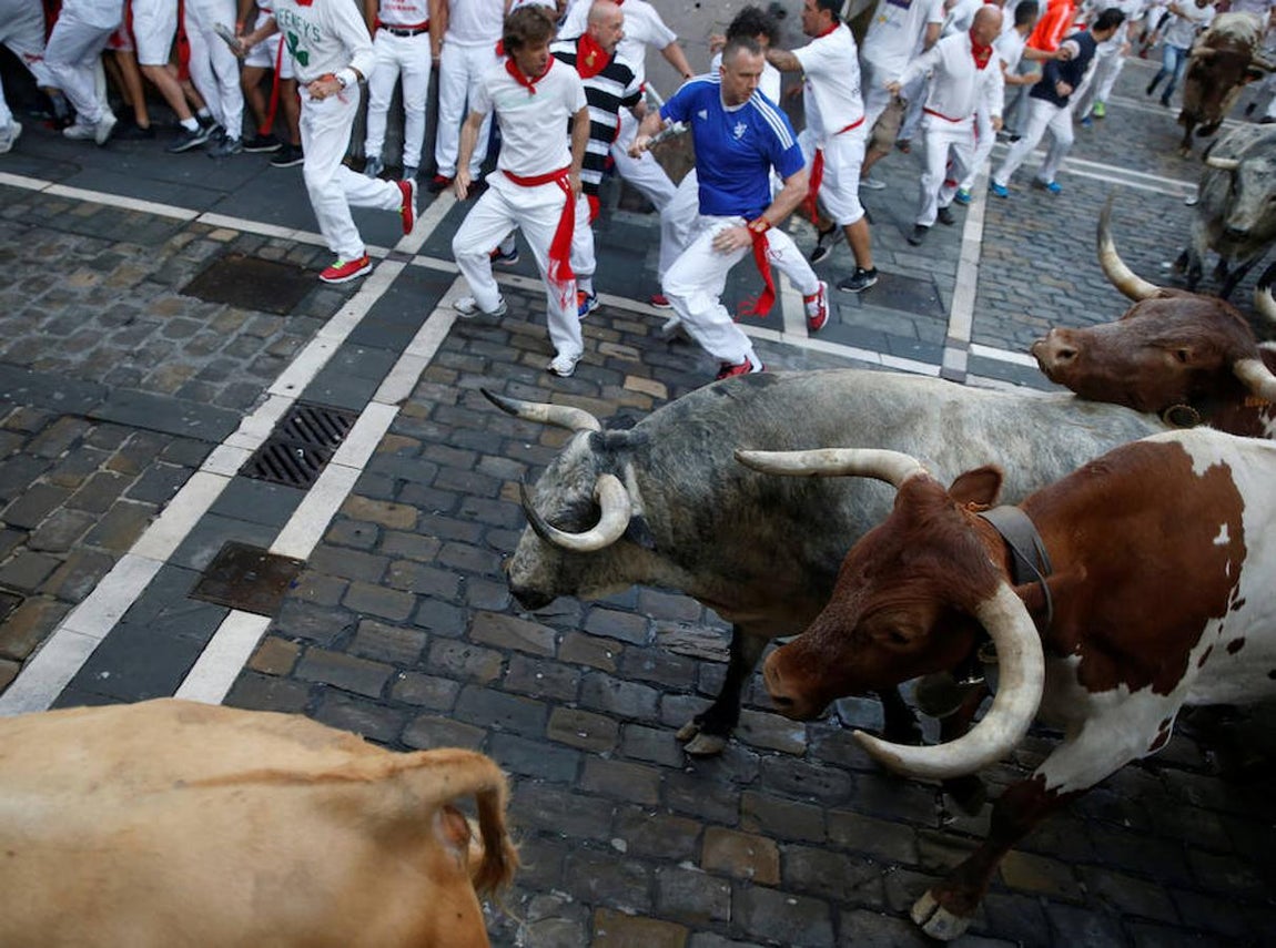 Primer encierro de San Fermín 2017. 
