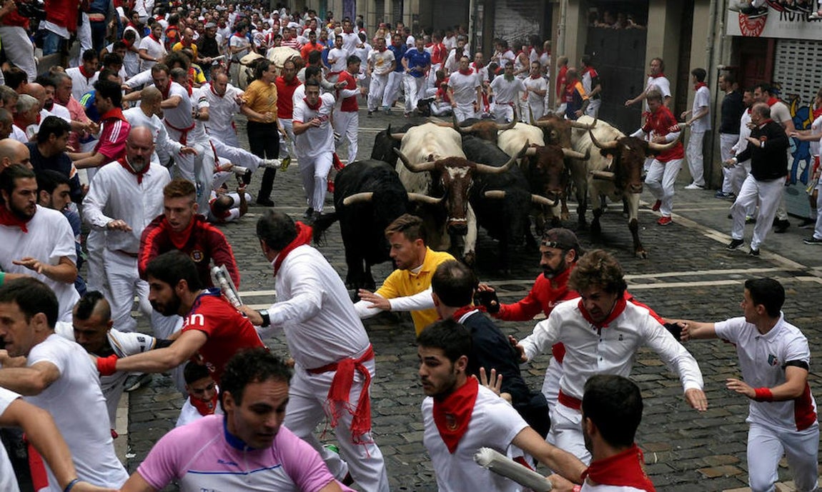 Cuarto encierro de Sanfermines 2017. 