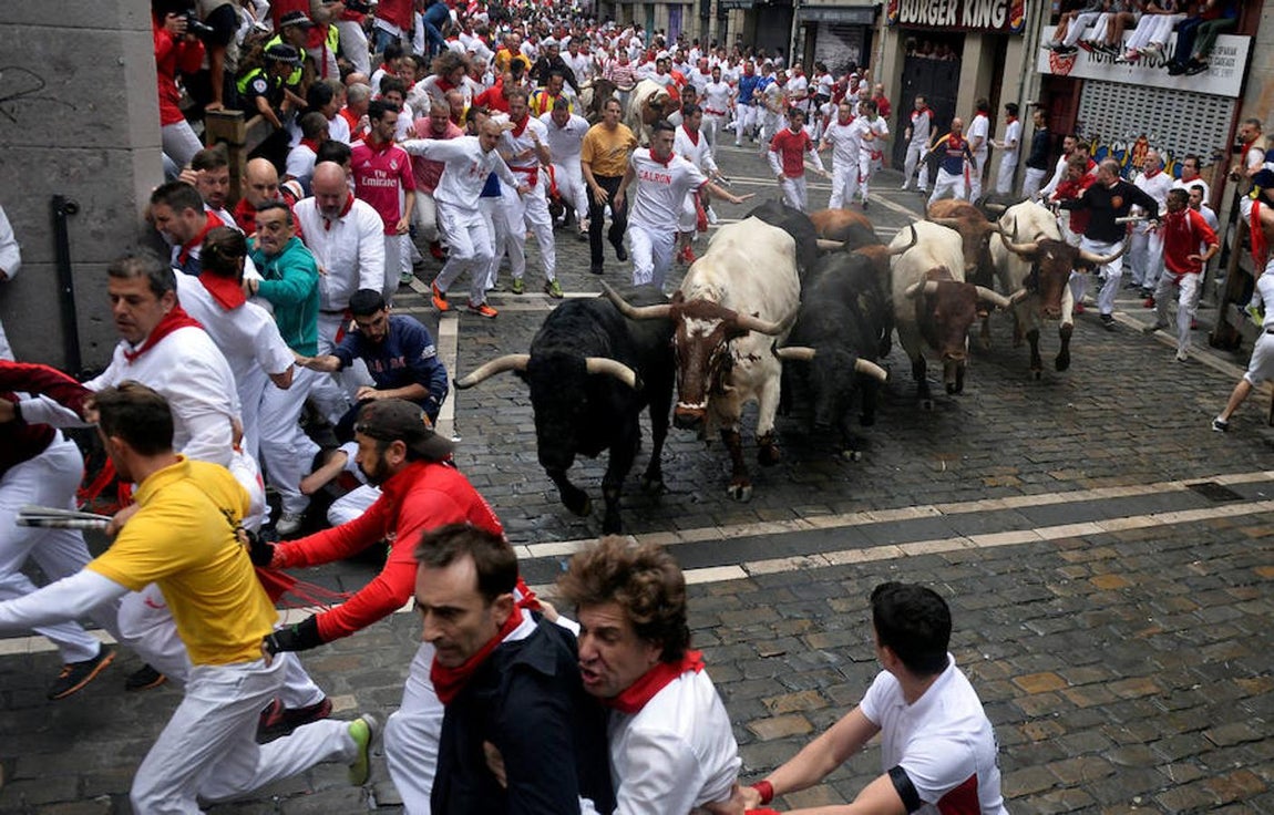 Cuarto encierro de Sanfermines 2017. 