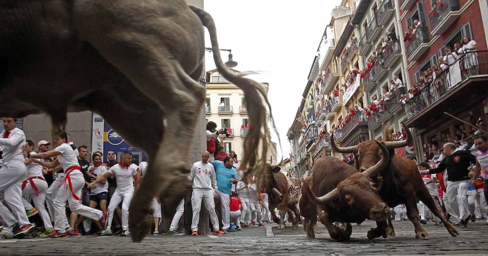 La quinta carrera de Sanfermines. 