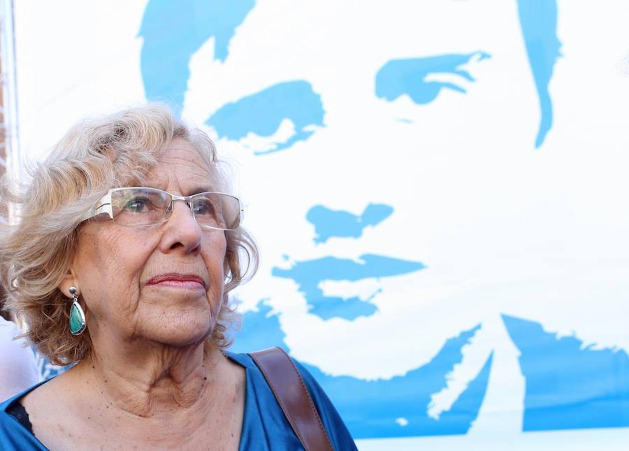 La alcaldesa de Madrid, Manuela Carmena durante el acto de homenaje a Miguel Ángel Blanco