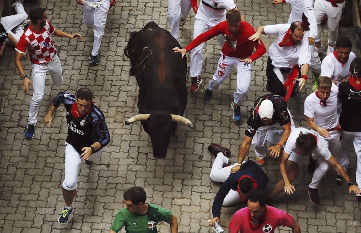 Imágenes del encierro de Sanfermines