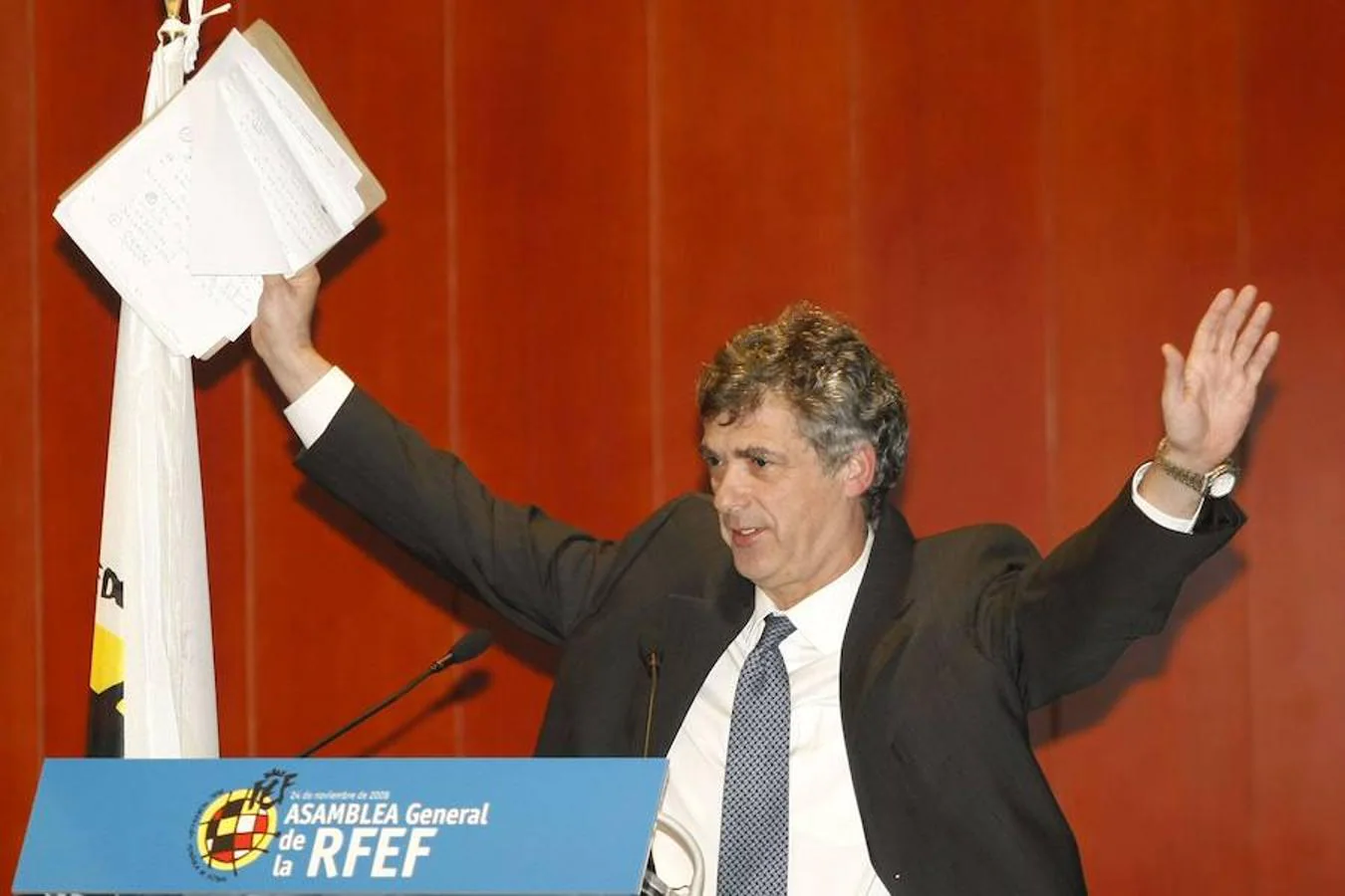 Villar, tras su reelección de 2008.