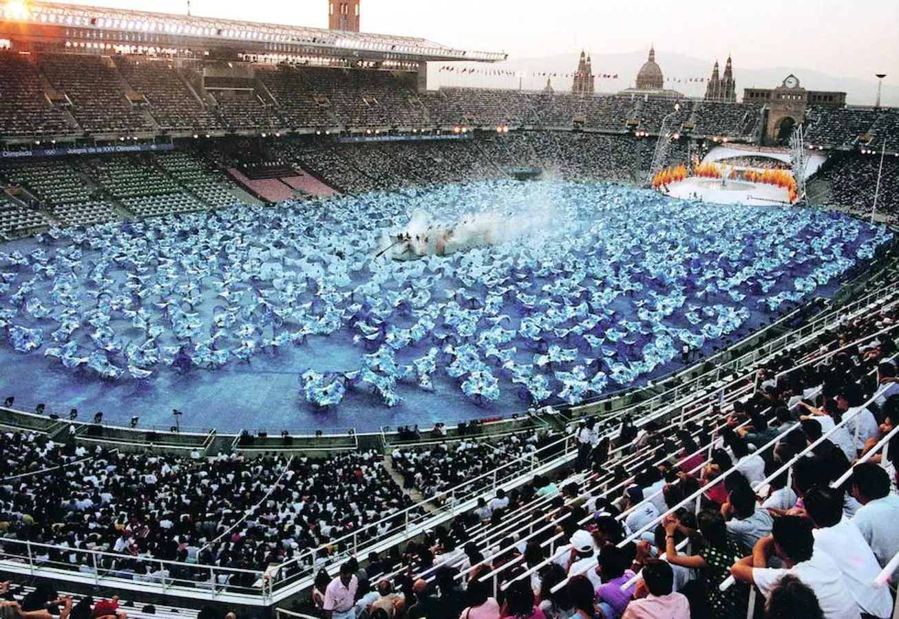 Vista general del estadio olímpico durante la inauguración de los XXV Juegos Olímpicos. Miguel Berrocal