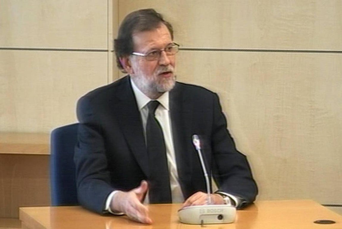 Mariano Rajoy declara en la Audiencia Nacional. 