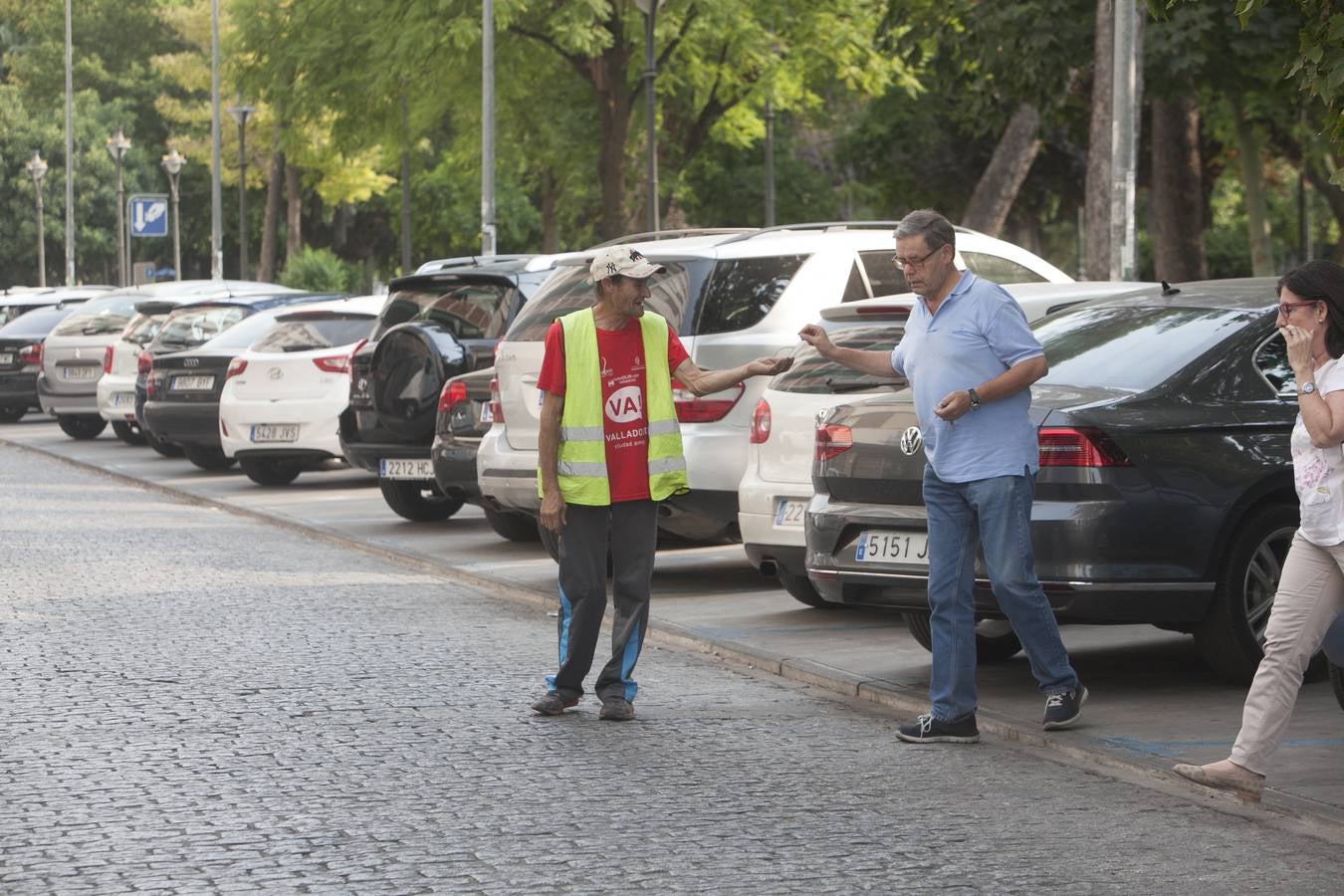 Los actividad irregular de los «gorrillas» de Córdoba, en imágenes