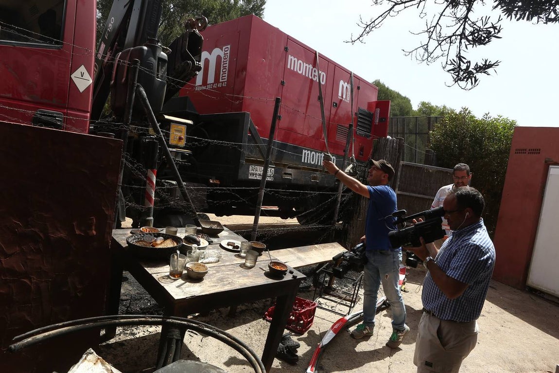 Fotos: El fuego se produjo en el patio del restaurante