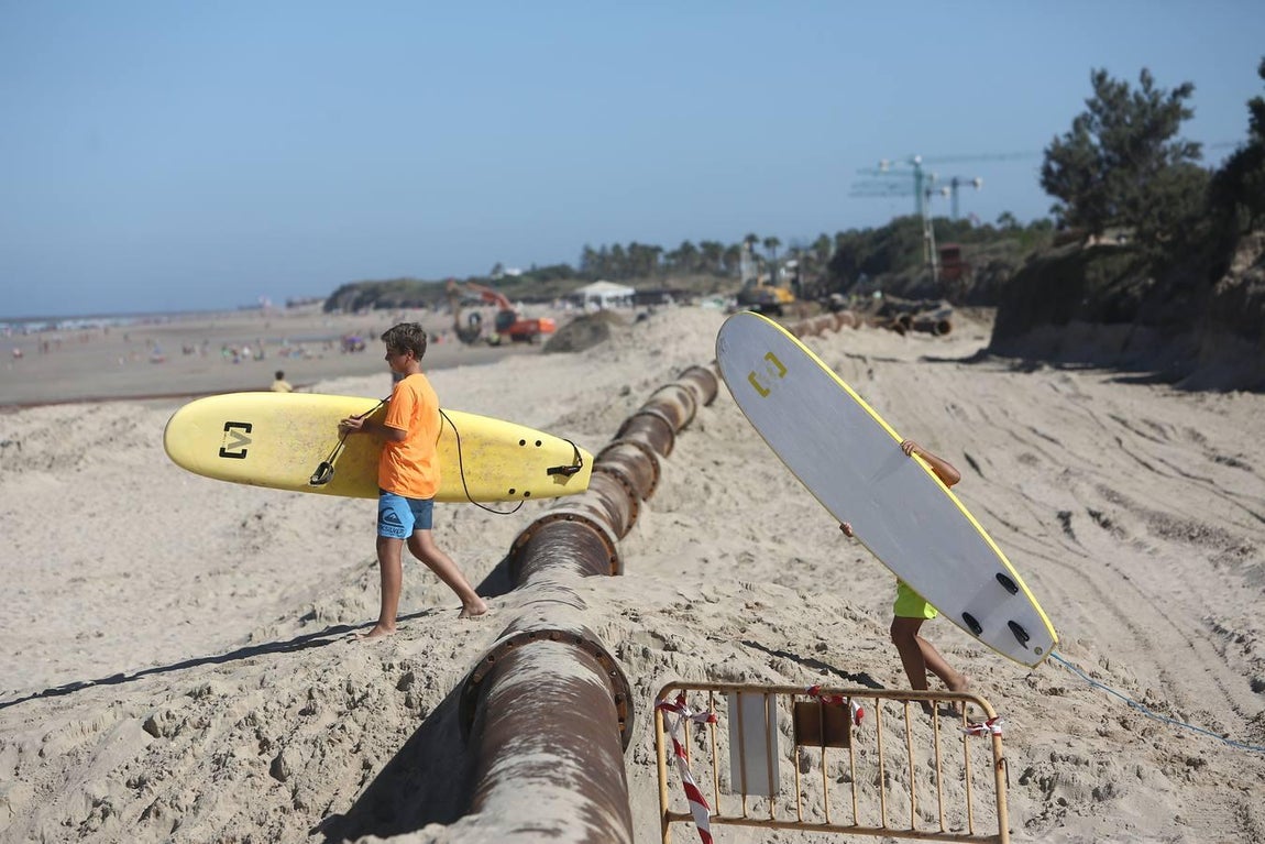 FOTOS: Obras regeneración playa La Ballena